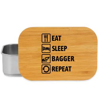 Manger Sleepbagger Répétez - creuser et creuser - Boîte à goûter - argent - Devant