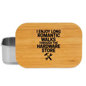 I Enjoy Long Romantic Walks Through the Hardware - Lunch Box - silver - Front