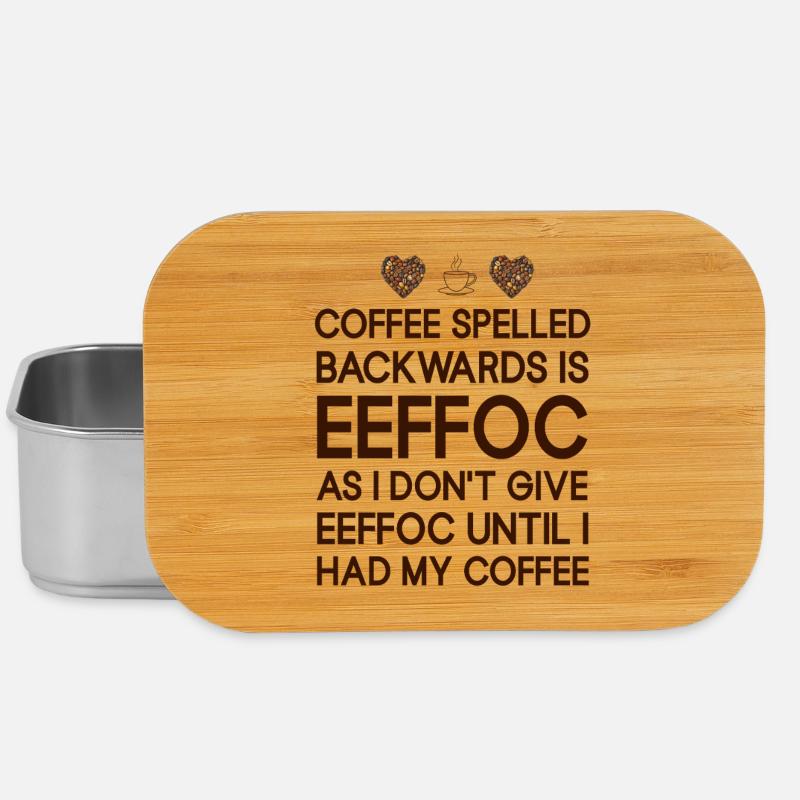 Coffee spelled backwarts is EEFFCO Coffee Sayings - Lunch Box - Silber