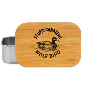 Stupide oiseau loup canadien - Boîte à goûter - argent - Devant