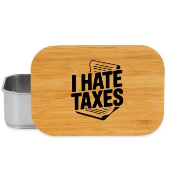 I Hate Taxes - Lunch Box - silver - Front