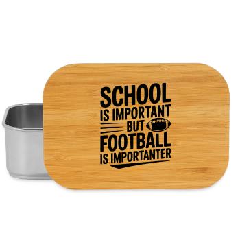 Die Schule ist wichtig, aber Fußball ist wichtiger. - Lunch Box - Silber - Vorne