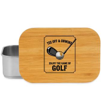 Golf vintage design Tee Off & Dread Sport - Boîte à goûter - argent - Devant