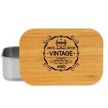 Vintage Limited Edition Born in 1966 Perfect Aged  - Lunch Box - Silber - Vorne