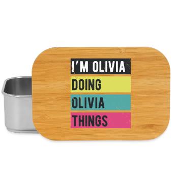 I’m Olivia Doing Olivia Things Retro Colors - Lunch Box - silver - Front