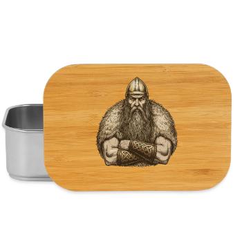 Wikinger Viking Legende Seemann Odin Rabe Kämpfer - Lunch Box - Silber - Vorne