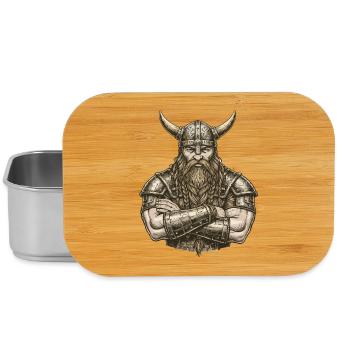 Wikinger Viking Legende Seemann Odin Rabe Kämpfer - Lunch Box - Silber - Vorne