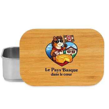 Pays Basque dans le Cœur Pottok Gâteau Basque - Boîte à goûter - argent - Devant