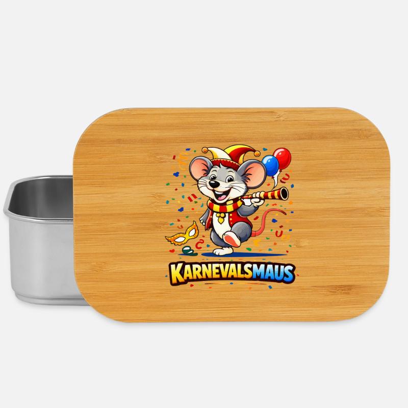 Karnevalsmaus Party-Motiv - Lunch Box - Silber