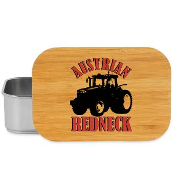 Austrian Redneck – Alpine style with tractor and beer - Lunch Box - silver - Front