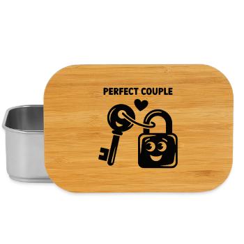 Key to My Heart Cute Lock and Key - Lunch Box - Silber - Vorne
