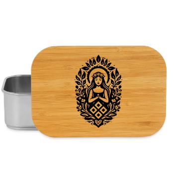 Symbole minimal de la déesse slave Mokosh - Boîte à goûter - argent - Devant