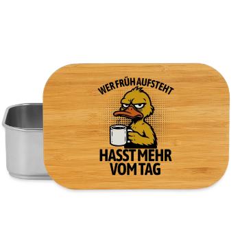 Duck - Si tu te lèves tôt, tu détestes encore plus la journée - Boîte à goûter - argent - Devant