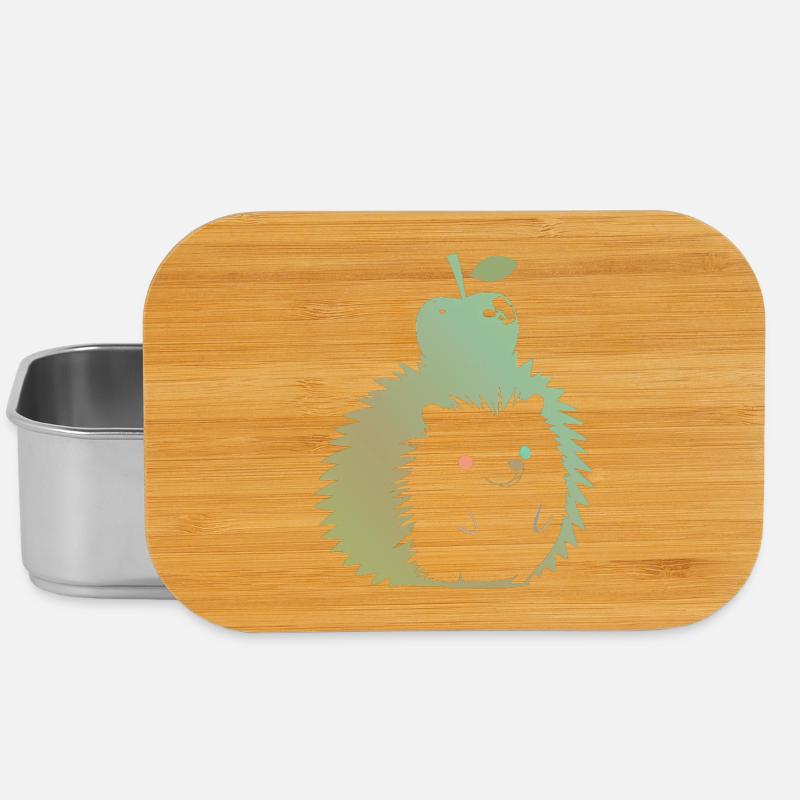 Hérisson Pastel avec Pomme - Boîte à goûter - argent