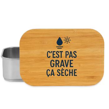 Marseille Humour C'est Pas Grave ça Sèche Sud - Boîte à goûter - argent - Devant