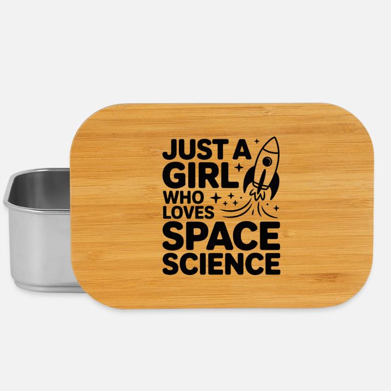 Nur ein Mädchen liebt Weltraumwissenschaft - Lunch Box - Silber