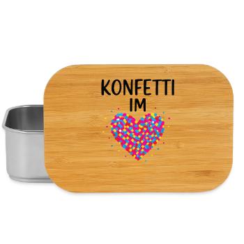 Carnival confetti in the heart of Shrovetide Carnival - Lunch Box - silver - Front