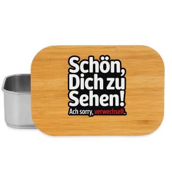Schön, Dich zu sehen - Sorry, verwechselt. - Lunch Box - Silber - Vorne