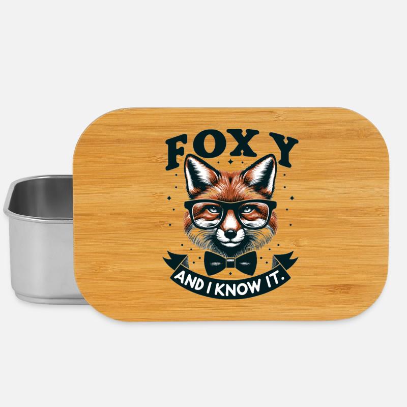 Foxy Nerd Brille Fliege - Lunch Box - Silber
