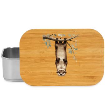 Otter am Ast – verspielt in Baumkronen - Lunch Box - Silber - Vorne