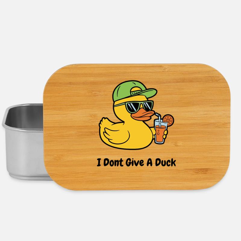 Zero Ducks Given – Cool Duck Funny Shirt - Lunch Box - Silber