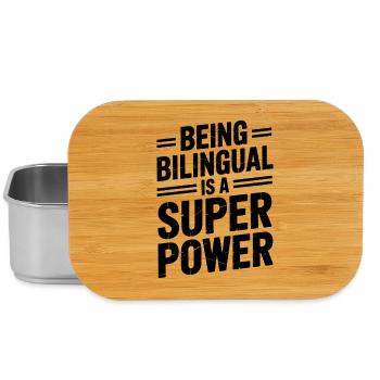 Foreign Language Sayings Funny Foreign Language Gift - Lunch Box - silver - Front