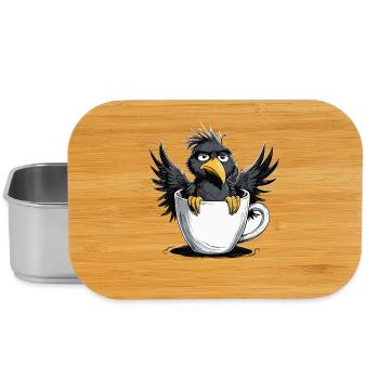 Morning grouch coffee no desire raven bad mood - Lunch Box - silver - Front