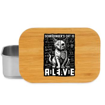 Schrödingers Cat Is Alive Dead - Lunch Box - Silber - Vorne