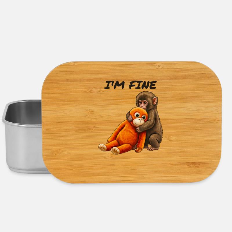 Baby Monkey Punch Meme - Lunch Box - Silber