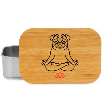 Livre de coloriage zen Pug Dog - Boîte à goûter - argent - Devant