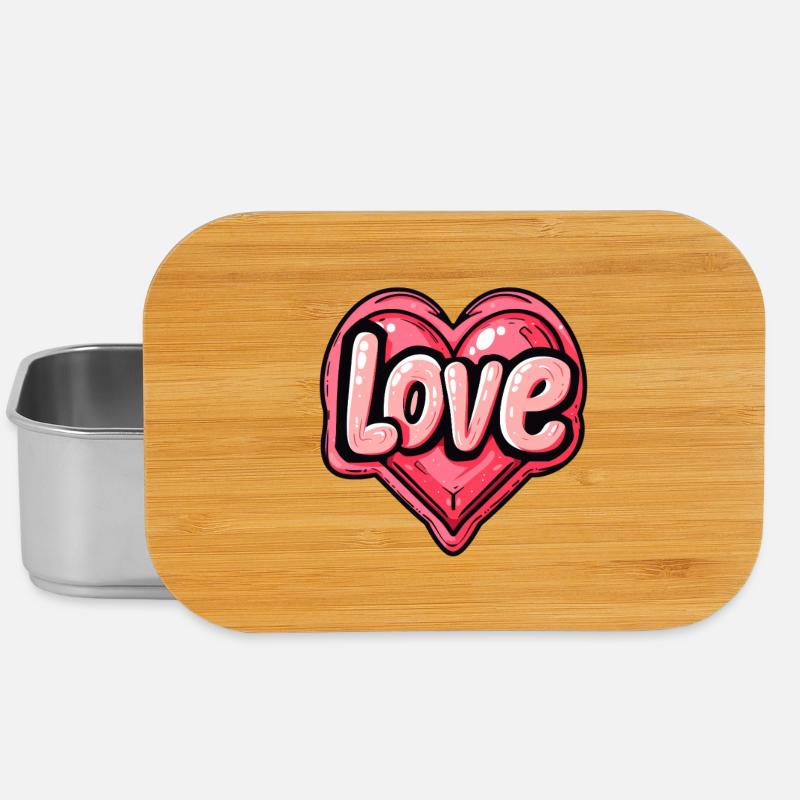 Love - Lunch Box - silver
