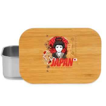 Japan Vintage Design mit Koi und Lotus Souvenir - Lunch Box - Silber - Vorne