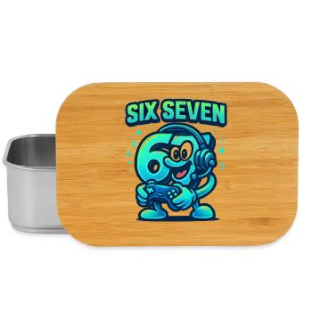 Six Seven Gamer Mascot Italian Brainrot Gaming - Lunch Box - silver - Front