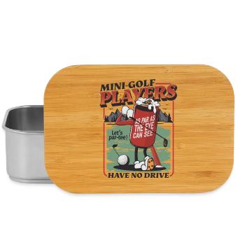 Lustiges Golfer Design für Golf Spieler - Lunch Box - Silber - Vorne