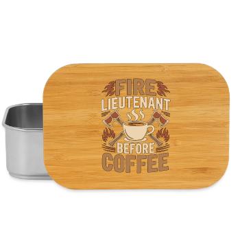 Fire Lieutenant Before Rescue Team Coffee Lover - Lunch Box - Silber - Vorne