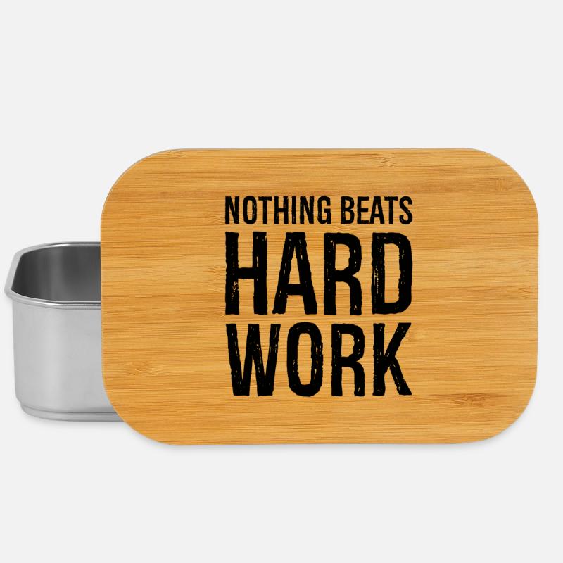 nothing beats hard work - Lunch Box - silver