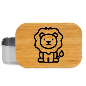 lion - Boîte à goûter - argent - Devant