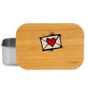 Herzbrief Graffiti Liebespost - Lunch Box - Silber - Vorne
