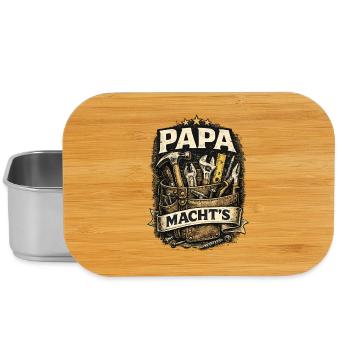 Le motif de l’outil de Papa Power dans le style vintage - Boîte à goûter - argent - Devant