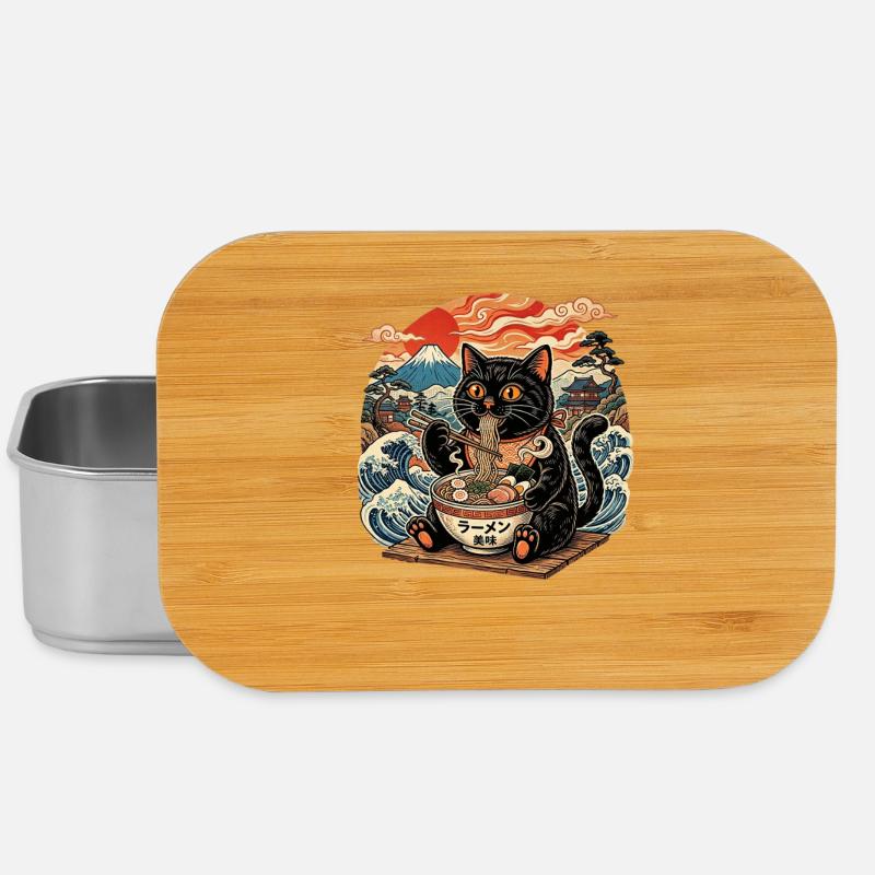 Cat Eat Noodle: Amour des Chats Gourmands - Boîte à goûter - argent