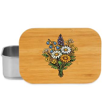 Bouquet de fleurs sauvages - Boîte à goûter - argent - Devant