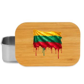 Lithuanian flag colorful color - Lunch Box - silver - Front