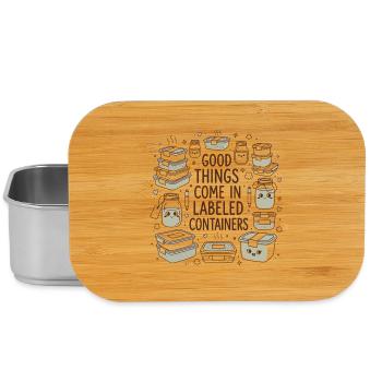Étiqueté, c’est mieux | Meal Prep Orga - Boîte à goûter - argent - Devant