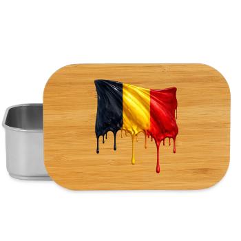 Belgian flag in bright colours - Lunch Box - silver - Front