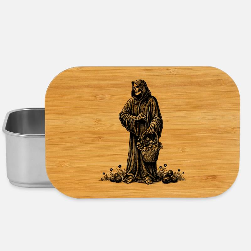 Todesfigur Osterkorb Versteckte Eier Gras - Lunch Box - Silber