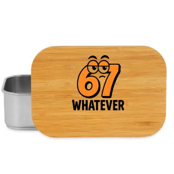 Six Seven : Whatever Italian Brainrot Humour Meme - Boîte à goûter - argent - Devant
