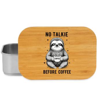 Kein Gespräch Vor Kaffee Liebhaber Faultier - Lunch Box - Silber - Vorne