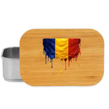 Art de la chute du drapeau roumain - Boîte à goûter - argent - Devant