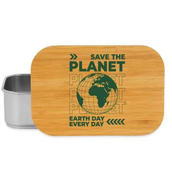 Chemise Save The Planet Environnement de la Journée de la Terre - Boîte à goûter - argent - Devant