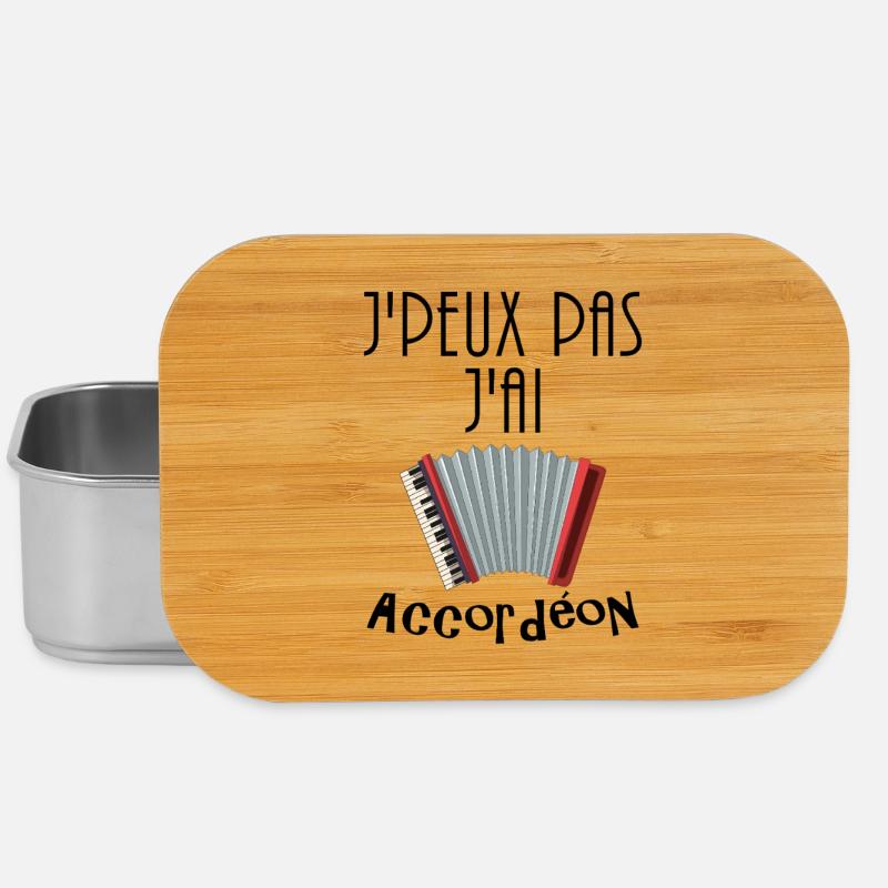 Je Peux Pas J'ai Accordéon - Boîte à goûter - argent